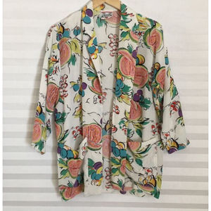 Contempo Casuals Open Front Cardigan Sz XL Topper Layer Coverup Pockets Vintage